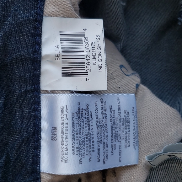 (28) BCBGMAXAZRIA Bella Bootcut Dark Wash Jeans Denim Contemporary Comfy - Picture 4 of 11